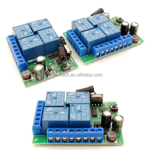 Récepteur et émetteur de relais 4 canaux DC12V 10A pour porte de garage, porte électrique, télécommande sans fil universelle 433Mhz - Product Image 5