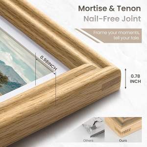 Handmade Resin Vintage <b>Photo</b> <b>Frames</b> <b>for</b> Home Office Decoration Tabletop and <b>Wall</b> Use White Brown - Product Image 2