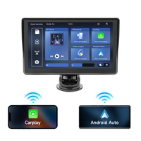 Moniteur intelligent portable 7 pouces, lecteur MP5, CarPlay, Android Auto, transmetteur FM USB filaire et sans fil, Mirror Link Carplay