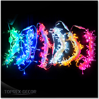 Warm weiße LED-Lichterketten im Freien Wasserdichte Weihnachts lichterketten Dekorative Beleuchtung für Gartenparty Hochzeits dekor Baum