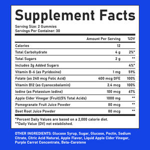 Gomitas de vinagre de sidra de manzana personalizadas de fábrica con folato, suplemento dietético que apoya la energía diaria y la claridad mental. - Product Image 6