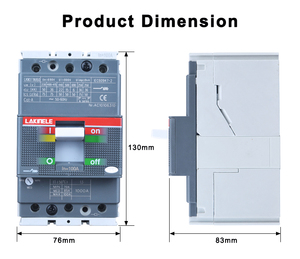 אפור בקליט פלסטיק עובש במקרה מפסקי חשמלי 125a3p 4p IEC60947-2 - Product Image 4