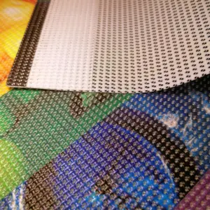 विज्ञापन डिजिटल मुद्रण Vinyl लेपित पॉलिएस्टर जाल बाड़ बैनर कपड़े सामग्री