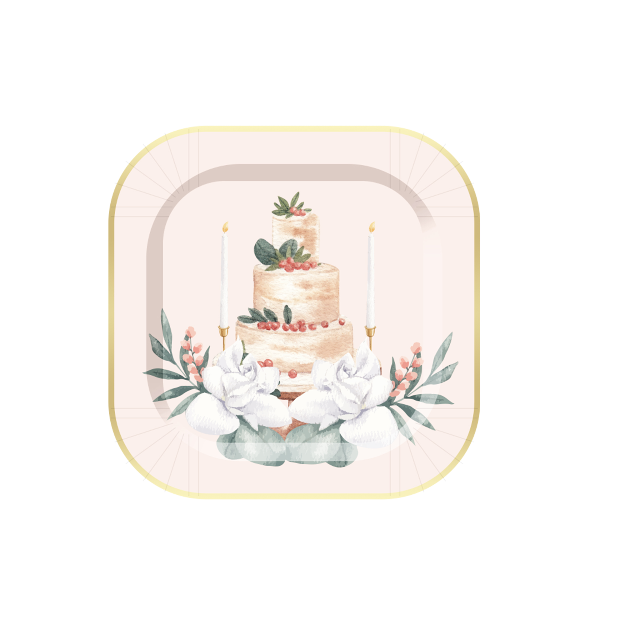 Plato de papel de 7 pulgadas * 8 unidades