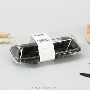Tampa de rolo de plástico transparente, sanduíche para cães, recipiente para exibição de sushi suíça, suporte para armazenamento de alimentos, caixa de pastelaria, imperdível - Product Image 2