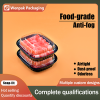 Boîte Bento jetable en PP, rectangulaire, épaisse, de qualité alimentaire, écologique, pour sushis, salades et plats à emporter, compatible micro-ondes (lot de 30)