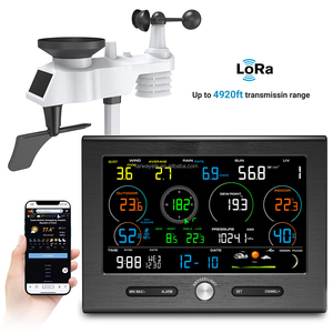Station <span class=keywords><strong>météo</strong></span> sans fil WiFi 0370L LoRa, transmission longue portée 1,5 km, surveillance de la vitesse du vent, des précipitations, des UV, de la température et de l'humidité - Product Image 2