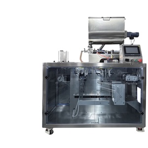 Machine de remplissage et d'emballage de sachets préformés de formes spéciales pour beurre de cacahuète, miel, sauce tomate, sauce fromagère, crème de viande et pâtes, avec agitation - Product Image 1