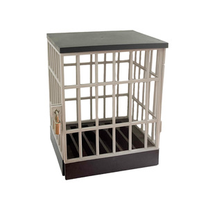 <b>Phone</b> Storage Cage Front Half Opening PPABS Material Anti Dust Geometric Design <b>Mobile</b> <b>Phone</b> <b>Stand</b> - Product Image 1