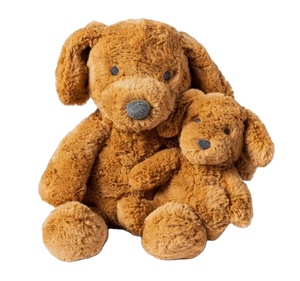 ของขวัญสั่งทำขายส่ง ตุ๊กตาหมาแม่ลูกสีน้ำตาล ของเล่นตุ๊กตาขนนุ่มสำหรับเด็ก - Product Image 1