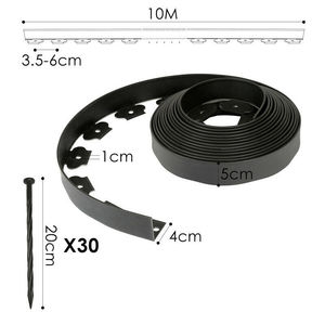 <strong>Garden</strong> <strong>Edging</strong> Flexible <strong>Garden</strong> Lawn <strong>Plastic</strong> Border Landscape Lawn 10m+30 Pegs - Product Image 2