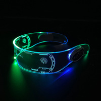 Lunettes LED Cyberpunk Lumineuses Colorées, Couleurs Personnalisables, Lumières Clignotantes à Double Contrôle - Fonctionnant sur Batterie pour Festivals et Soirées