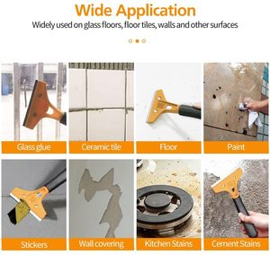 Lame remplaçable en métal <span class=keywords><strong>grattoir</strong></span> utilitaire nettoyeur de sol/mur/fenêtre outil multi-usages pour enlever peinture/colle/autocollant/étiquette - Product Image 5