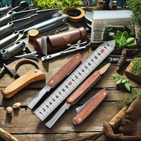 Offre Spéciale manche en bois pliable jardin greffage Cutter couteau élagage semis arbre Double tête greffage couteau