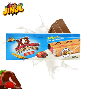 Fabricant chinois de pâtisseries fourrées (saveur chocolat au lait et fraise) et de collations <span class=keywords><strong>halal</strong></span> pour enfants en gros - Product Image 2