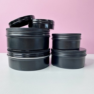 กระป๋องอลูมิเนียมสีดำสำหรับเครื่องสำอาง ขนาด 30 มล. 1 ออนซ์ 500 กรัม พร้อมฝาเกลียว - Product Image 2