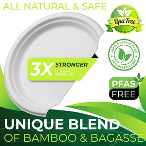 <span class=keywords><strong>Assiette</strong></span> de bagasse compostable incassable exclusive <span class=keywords><strong>Black</strong></span> <span class=keywords><strong>friday</strong></span> pour les événements de restauration Banquets de mariage - Product Image 6