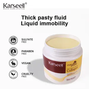 Etichetta privata 500ml Karseell collagene cheratina trattamento best seller maschera al collagene per il condizionamento profondo dei capelli secchi e danneggiati