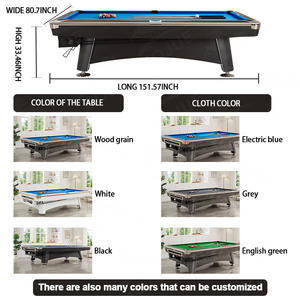 Sang trọng có thể tùy chỉnh bnine-Ball billard bảng thiết kế hiện đại đa mục đích chức năng slat đệm gỗ chân những người đam mê thể thao - Product Image 6