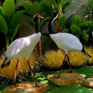 Modèle d'animal animatronique grandeur nature pour l'intérieur, simulation de <span class=keywords><strong>grue</strong></span> à tête rouge, modèle à vendre - Product Image 1