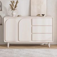 Meuble d'appoint moderne en chêne blanc pour salon, table d'entrée avec tiroirs, meuble d'appoint de salle à manger de haute qualité et luxueux