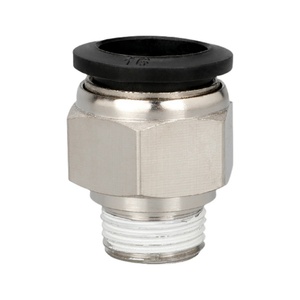 HOFUJNG Straight Through Copper Nickel-Plated Metal Air Pipe Pneumatic Fitting <b>Quick</b> <b>Connector</b> - Product Image 5