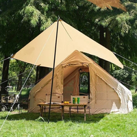 Tente gonflable grande capacité, résistante au vent et à l'eau, pour le glamping familial et le camping en plein air
