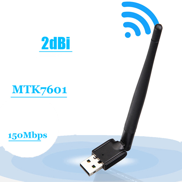 Wholesale External Wireless USB Ethernet Adapter MT7601 150Mbps 802.11n 2db Antenna 12-Month Warranty Multi-OS Support for