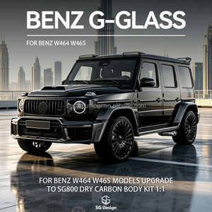Pièces automobiles de style B 1:1 pour l'extérieur, compatibles Mercedes Classe G W465/W464 G63, pare-chocs avant et arrière en carbone sec de style B, capot, modèles de carrosserie - Product Image 3