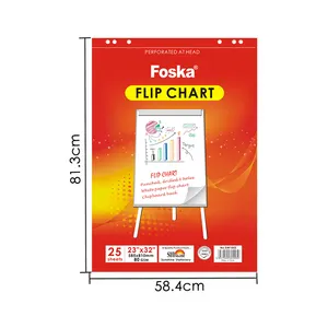 Foska नई आइटम 80GSM फ्लिप चार्ट पेपर पैड