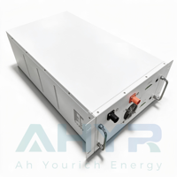 Batterie LiFePO4 haute tension 51,2 V 200 Ah montée sur rack, pack de 10,24 kWh (ou 10 kWh) pour stockage d'énergie C&I avec boîtier HV 200 A
