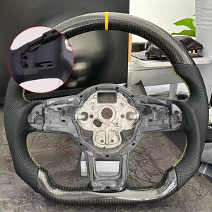 Volante deportivo de cuero completo de carbono de alta calidad para modelos Volkswagen VW <span class=keywords><strong>Golf</strong></span> 7 7,5 GTI GTD <span class=keywords><strong>GTE</strong></span> R Polo GTI Tiguan Passat - Product Image 3