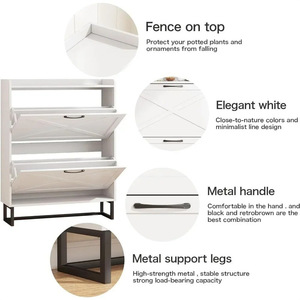 Armoire <span class=keywords><strong>à</strong></span> <span class=keywords><strong>chaussures</strong></span> moderne en bois avec panneau en bouleau Design ultra-mince Porte-<span class=keywords><strong>chaussures</strong></span> de grande capacité pour le salon Entrée <span class=keywords><strong>Amazon</strong></span> Export - Product Image 3