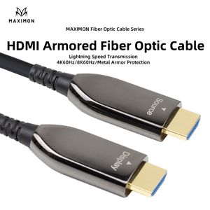 MAXIMON 2,0 HD Video/Cable de audio 100% Cable de fibra óptica blindado de cobre PVC 4K 60HZ Compatible PS5/<span class=keywords><strong>Xbox</strong></span> <span class=keywords><strong>One</strong></span> X Altavoces Monitores - Product Image 2