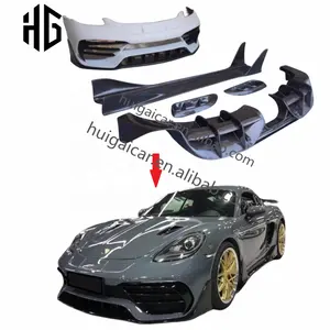 Chất Lượng Tuyệt Vời Phía Trước Bumper Side Chắn Bùn 718 Boxster Cơ Thể Kit Đối Với Porsche 718 Cayman Pd Phong Cách Phía Sau Cánh Cơ Thể Kit