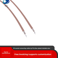 RG178 Línea de señal de RF coaxial blindada chapada en plata Resistencia a altas temperaturas Cables de comunicación de 50 ohmios para el SFF-50-1