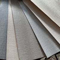 VWC5-037 haut de gamme Beige PVC hôtel papier peint luxe texturé tissu vinyle ignifuge Design moderne pour chambre papier peint revêtement