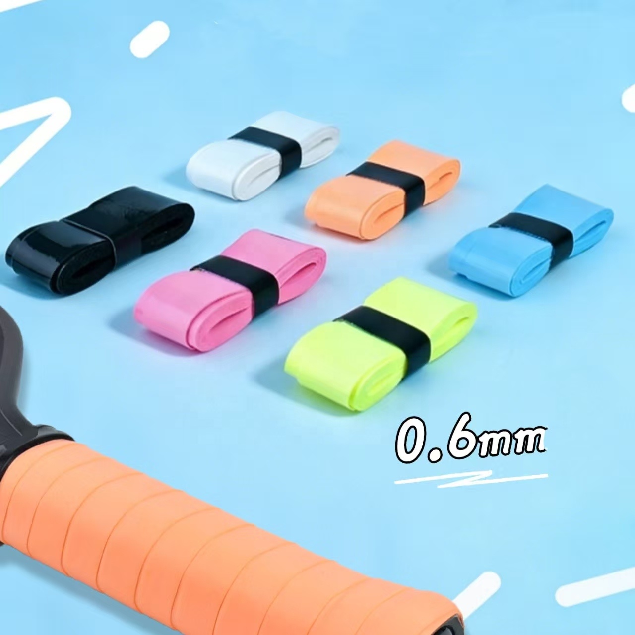 Custom OEM Overgrip High Quality 0.6MM Tennis Grip Personalization Anti Slip Badminton Racket Grips Padel Grip Tennis Overgrip