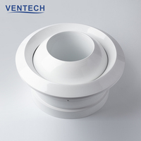 Diffuseur de jet d'air réglable en aluminium pour système de climatisation Ventech HVAC ODM/OEM