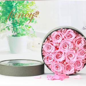 Fiori di rose personalizzati in scatola di velluto di alta qualità lungo tempo di durata 12 pz conservato per sempre ghirlande Decorative rosse - Product Image 5