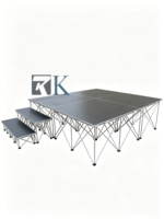 Plateforme de scène portable antidérapante en aluminium facile à installer pour événements musicaux en extérieur et en intérieur