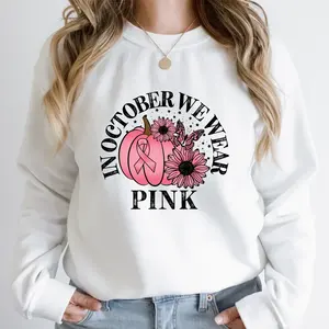 Fer sur le guerrier du <span class=keywords><strong>cancer</strong></span> du <span class=keywords><strong>sein</strong></span> en octobre nous portons un logo rose combat espoir goules effrayer le <span class=keywords><strong>cancer</strong></span> DTF autocollant de transfert pour les vêtements - Product Image 5