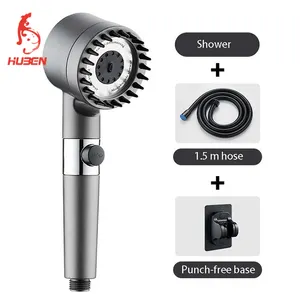 Powerful Pressurized Hand Shower, Negative Ion Filter Spray Shower Head, Massage Bathroom Shower Head Plastic Chrome Ceramic