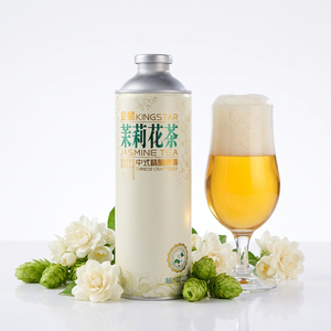 Bière Artisanale Chinoise Kingstar au Thé au Jasmin, Bière Hybride aux Herbes et Épices 1L, Teneur en Alcool de 4,1% en Bouteille - Product Image 4