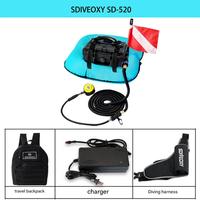 Ventilador Eléctrico de Alta Presión para Buceo, Compresor de Aire para Buceo, 9 Metros de Profundidad, 52L/Min, Batería de 12600mAh, Potencia de 180W