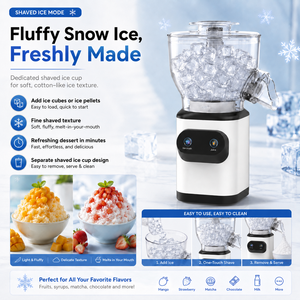 Máquina <span class=keywords><strong>de</strong></span> Hielo Raspado Inalámbrica Recargable 2 en 1, Licuadora <span class=keywords><strong>de</strong></span> Jugos con Vaso Desmontable, Dispositivo para Hacer Hielo en Nieve y Smoothies Caseros - Product Image 4