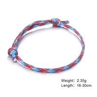 Nuevo estilo cordón ajustable paraguas cuerda pulsera macramé Milán cuerda de nailon trenzado pareja pulsera al por mayor