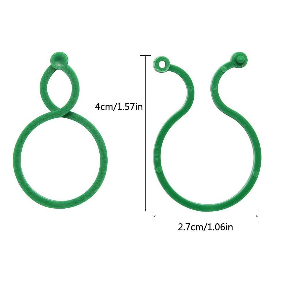 Green 100 X Plant Clips/Pack