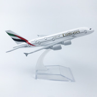 Approvisionnement d'usine 16cm 1/400 Scale Emirates Airlines Airbus A380 Modèle d'avion en alliage moulé sous pression avec support