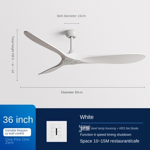 60-inch Retro Bắc Âu công nghiệp phong cách Mỹ biến tần Quạt trần gió lớn cho phòng khách phòng ăn quạt không ánh sáng - Product Image 2